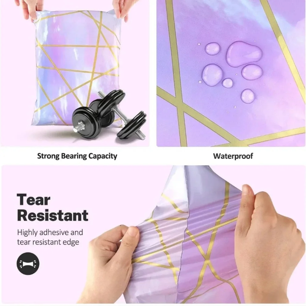 100 Pack Poly Mailers 10x13, Cute Packaging Envelope Mailers Polymailers Packagi